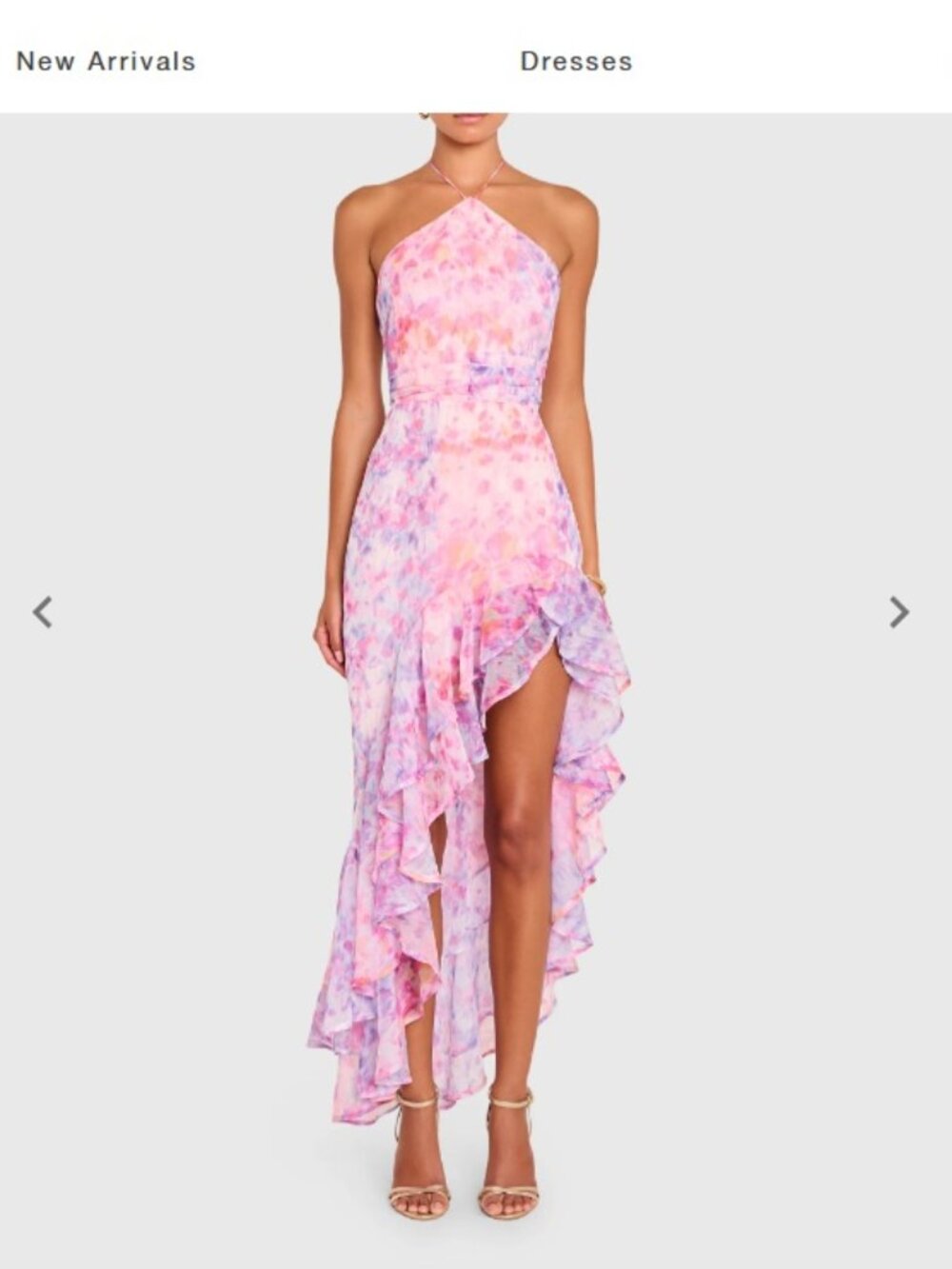 Amanda Uprichard Carlina Ruffled Cotton Candy Dress Size S $290 Current
